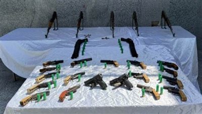 ضبط بؤر إجرامية لتجارة المخدرات والأسلحة النارية بنطاق عدة محافظات 