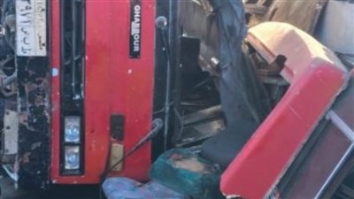 إصابة 28 شخصا إثر حادث انقلاب اتوبيس في الشرقية