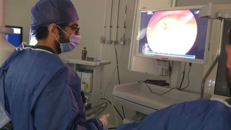 خلال عمل جهاز المنظار