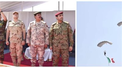 عاجل.. تنفيذ قفز حر مظلي بمنطقة الأهرامات الأثرية خلال تدريب النجم الساطع 