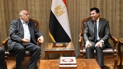 وزير الشباب والرياضة يلتقي نظيره الفلسطيني