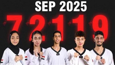 في إنجاز غير مسبوق.. 5 مصريين ضمن العشرة الأوائل في تصنيف التايكوندو العالمي