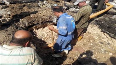 كسر مفاجئ بأحد خطوط مياه الروضة يؤدى لانقطاع المياه بالمنطقة