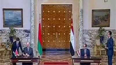 السيسى يشهد توقيع مذكرات تعاون مع بيلاروسيا بمجالات الدفاع والثقافة والعدل