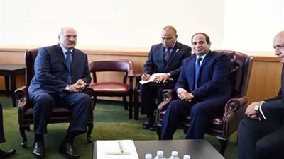 السيسي يشيد بالتعاون الثنائى بين مصر وبيلاورسيا
