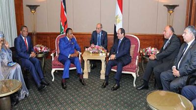 السيسي يستقبل رئيس الكونغو برازافيل بمقر إقامته بأديس أبابا‎