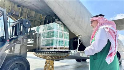 طائرة إغاثة سعودية تصل إلى مصر لنقلها لغزة 