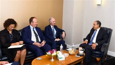 وزير الخارجية يلتقى مبعوث الامم المتحدة الخاص إلى سوريا