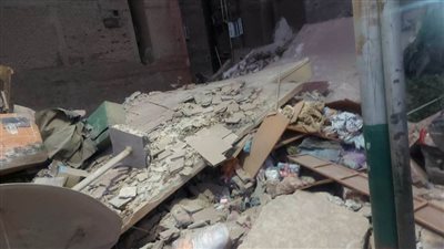 بالصور.. انهيار عقار مكون من 4 طوابق بالمنيا 