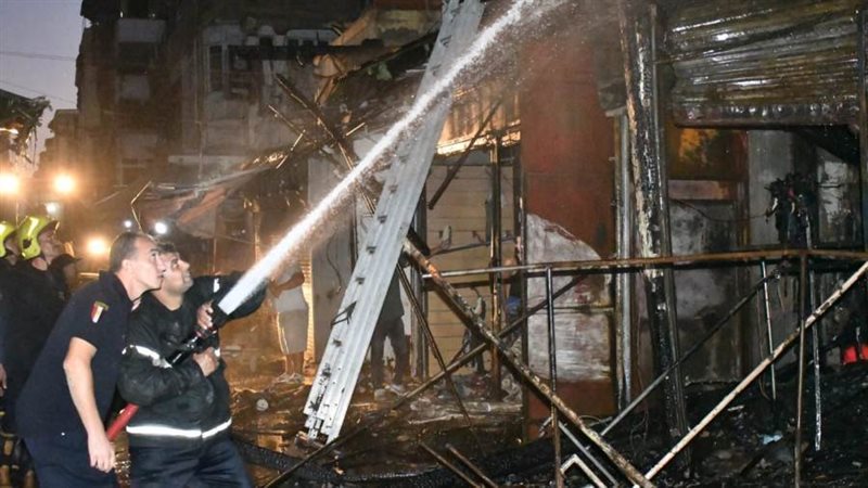 حريق هائل ببورسعيد