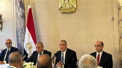 وزير الخارجية والهجرة يلتقي أعضاء الجالية المصرية في باريس