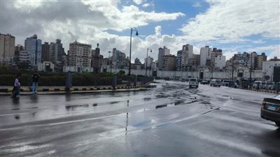 اليوم مدينة الإسكندرية تشهد موجة خفيفة من الأمطار 
