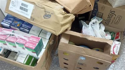 ضبط مخزن أدوية غير مرخص يحتوي على عقاقير مخدرة وسجائر مجهولة المصدر بالغنايم