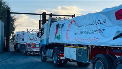 الهلال الأحمر: أكثر من 400 شاحنة بالقافلة الـ50 من 