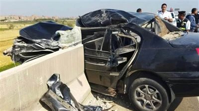 مصرع وإصابة 7 أشخاص فى حادث تصادم على الطريق الحر بالقليوبية 