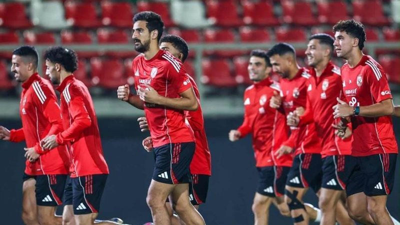 جانب من مران الأهلي