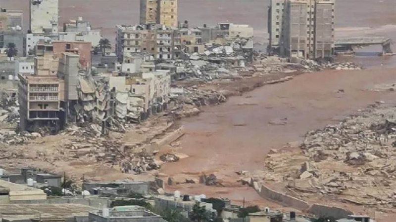 انهيار سدي درنة خلال