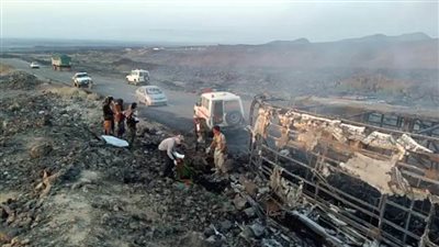 مصرع 30 شخصًا في حادث مروري مروع باليمن