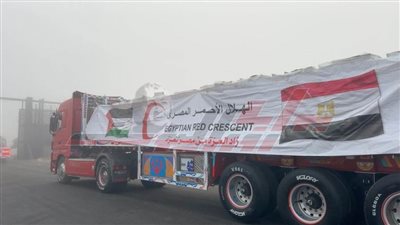 الهلال الأحمر يُطلق قافلة «زاد العزة» الـ 69 بحمولة 7300 طن مساعدات إنسانية إلى غزة 