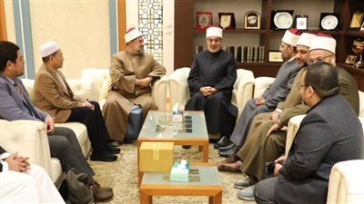مفتي الجمهورية يستقبل وفدًا من قيادات المنظمة العالمية لخريجي الأزهر بتايلاند