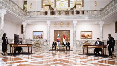 الرئيس السيسي ورئيس كوريا الجنوبية يشهدان توقيع عدد من اتفاقيات التعاون المشترك