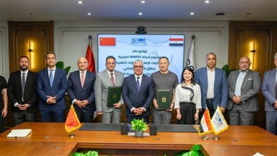 توقيع عقد مشروع WINPEX الصيني لإنتاج الإضاءة بالمطور الصناعي بالسخنة