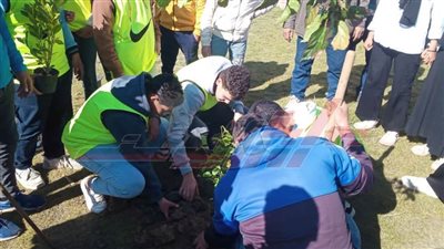 أعضاء أندية التطوع بشباب مطوبس يشاركون مشروع الخدمة العامة