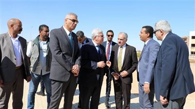 وزير التعليم العالي ومحافظ أسوان ورئيس جامعة أسوان يتفقدون عددًا من مشروعات جامعة أسوان