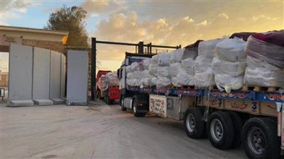 الهلال الأحمر المصري يمد غزة بخيام وبطاطين وملابس شتوية عبر «زاد العزة»