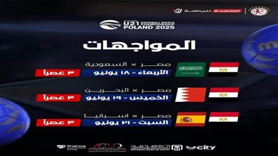 جدول مباريات منتخب الشباب ببطولة العالم لليد