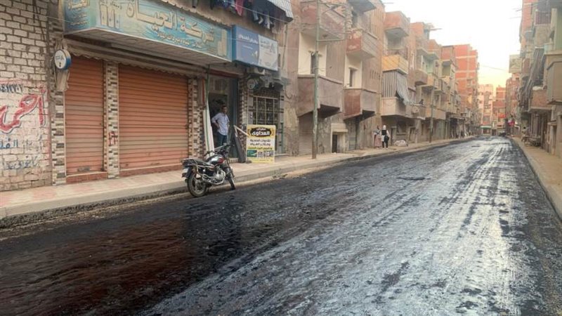 رصف شارع المتيت ببسيون