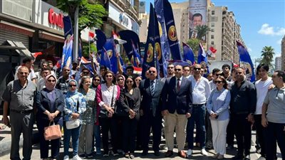 مسيرة وطنية بالأعلام المصرية لحماة الوطن شرق الإسكندرية