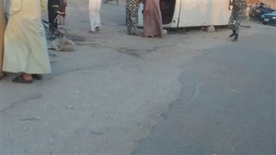 إصابة 15 شخصًا في انقلاب أتوبيس بطريق دير مار مينا المعلق بأسيوط