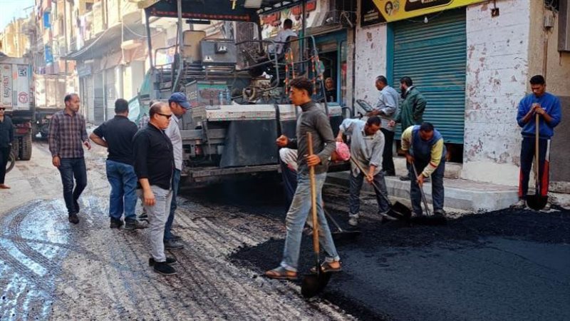 رصف شارع المتيت ببسيون