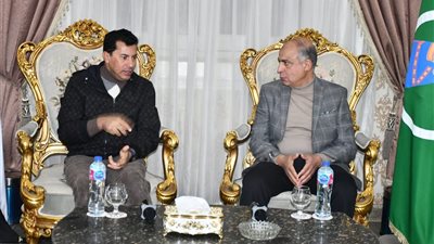 وزير الشباب والرياضة يلتقي محافظ المنيا بديوان المحافظة