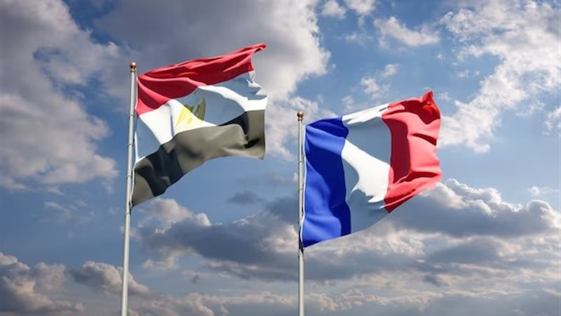 علم مصر وفرنسا 
