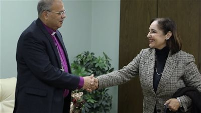 رئيس الطائفة الإنجيلية يستقبل رئيسة اللجنة الوطنية لمكافحة الهجرة غير الشرعية