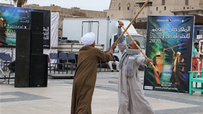 بالصور.. مهرجان التحطيب يواصل لياليه في يومه الرابع بساحة أبوالحجاج بالأقصر