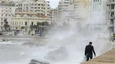 نوة أنواء رأس السنة تضرب الإسكندرية بأمطار متوسطة وارتفاع الأمواج