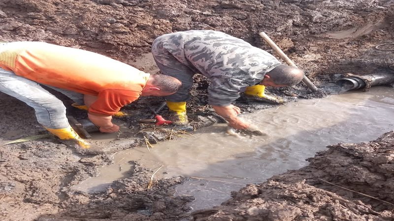 صيانة خطوط مياه الشرب