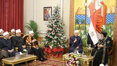 قداسة البابا تواضروس يستقبل فضيلة الإمام الأكبر ووزير الأوقاف والمفتي