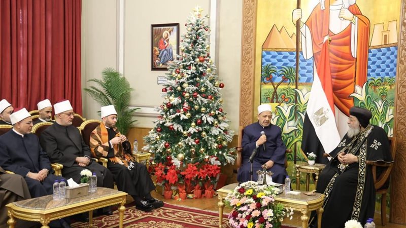 البابا يستقبل الإمام