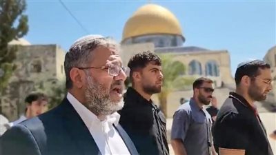 وزير الأمن القومي بحكومة الاحتلال يقتحم المسجد الأقصى