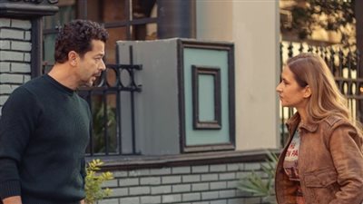 نيللي كريم وشريف سلامة في كواليس 