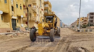 رصف منطقة الفنار بمصيف بلطيم في كفر الشيخ