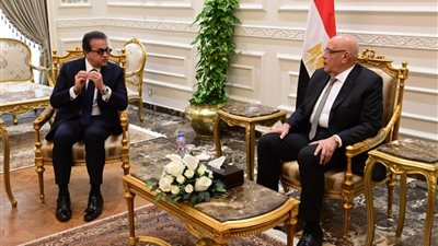 المستشار هشام بدوي رئيس مجلس النواب يستقبل نائب رئيس الوزراء ووزير الصحة