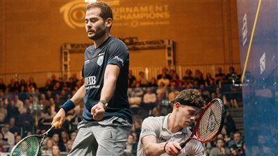 مصطفى عسل يواجه كريم عبد الجواد في نصف نهائي بطولة الأبطال للإسكواش