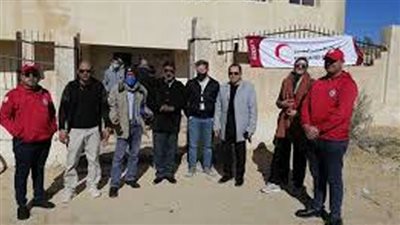 قافلة سكانية متكاملة في قرية السكاسكة بالعريش