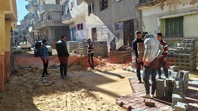 تركيب الانترلوك بكفر الشيخ ضمن مشروعات الخطة الاستثمارية