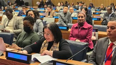 نائبة وزيرة التضامن تلقي كلمة مصر خلال فعاليات أعمال الدورة الـ 64 